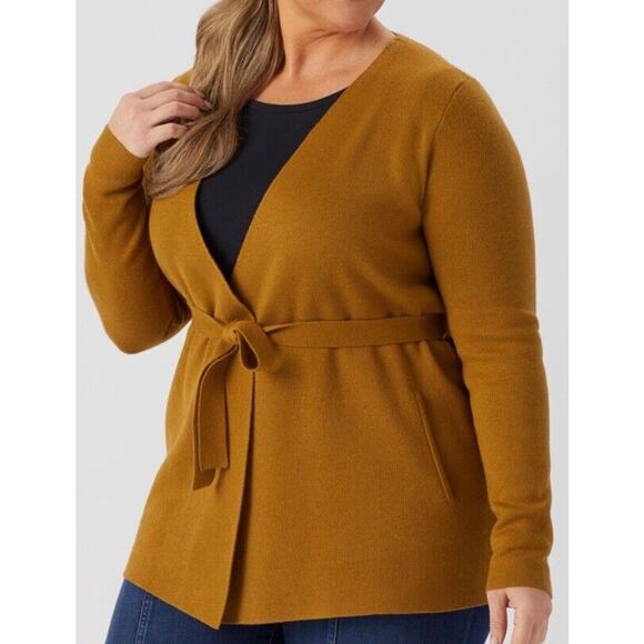 Duluth Trading Sweater Large Brown Cardigan Wrap Nonstop Convertible Cardi-wrap - Picture 1 of 6